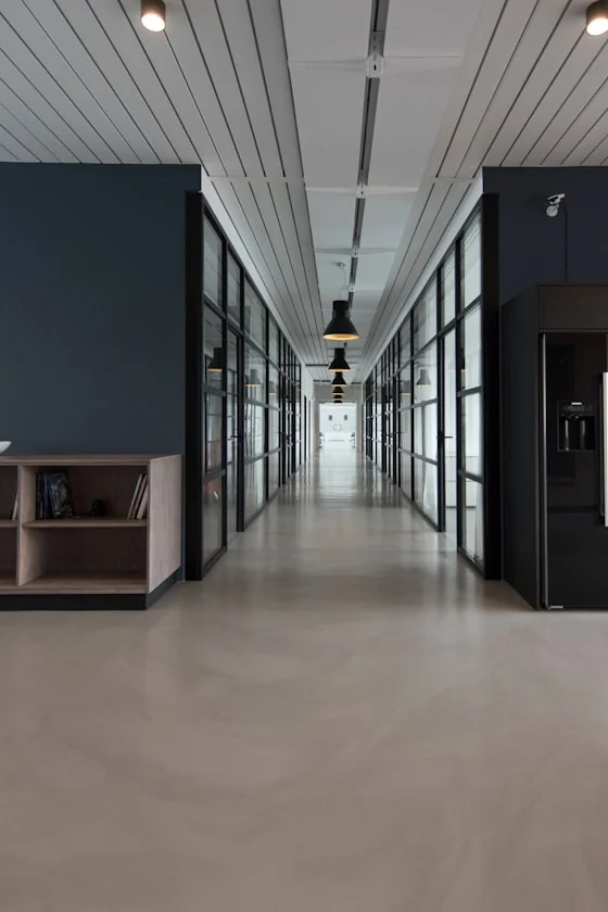 Modern open office workspace